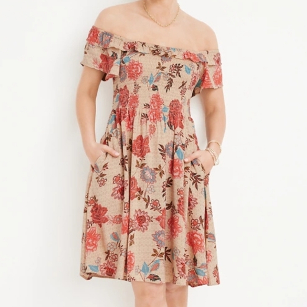 Beautiful Floral Smocked Dress- NWT